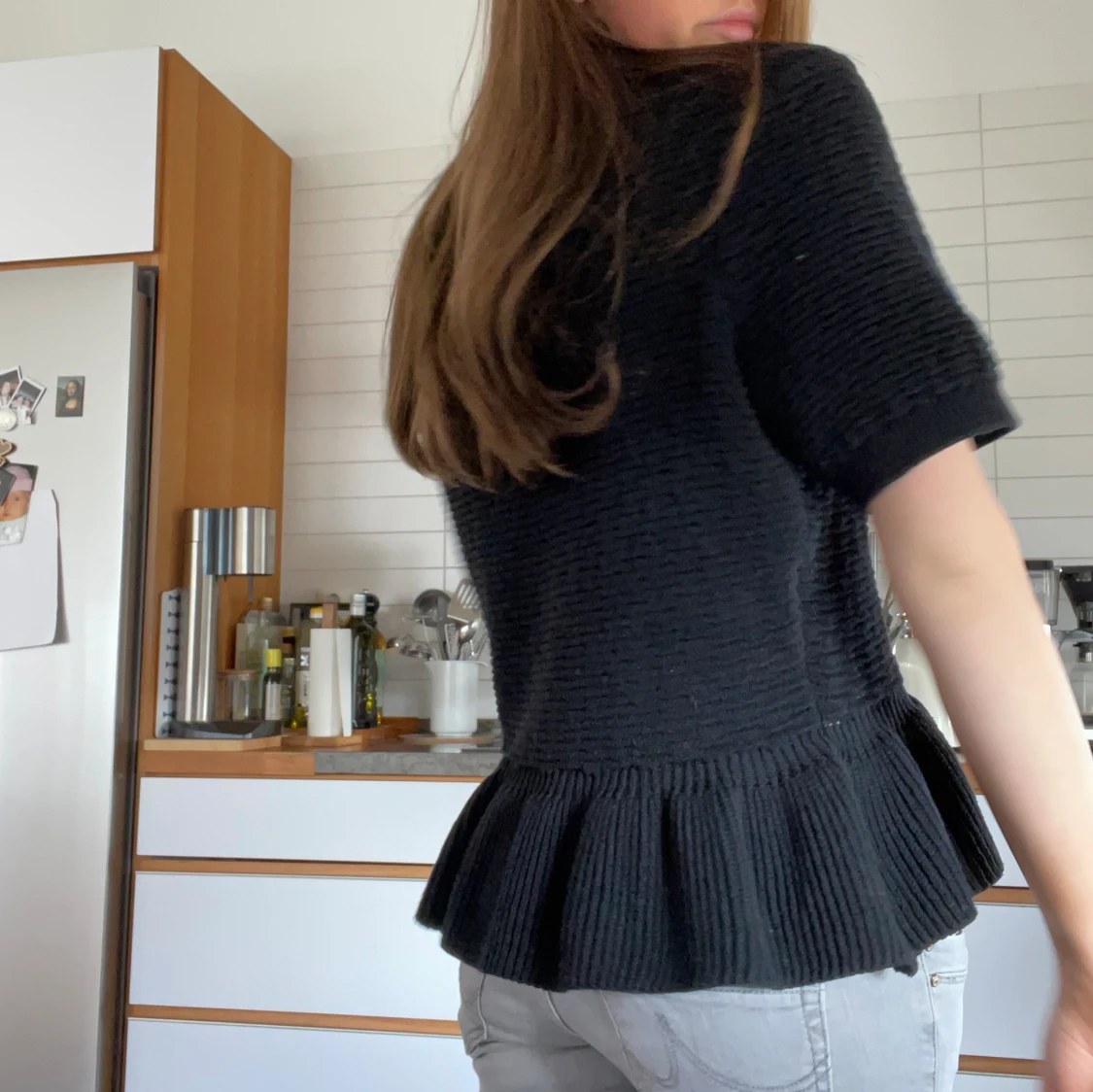 Blus med silvriga knappar - 91