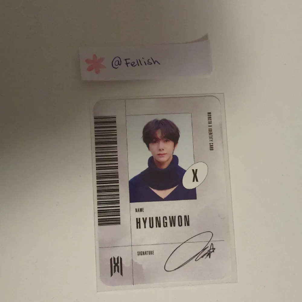 Nyskick Follow: find you ID photocard av Hyungwon från Monsta X Skicka meddelande för alternativ frakt. Övrigt.