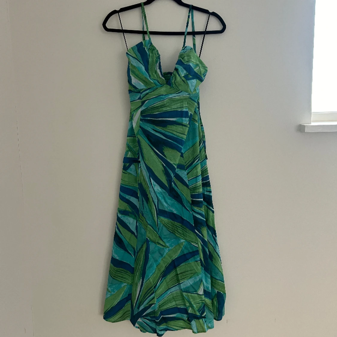Blå och grön klänning - 90