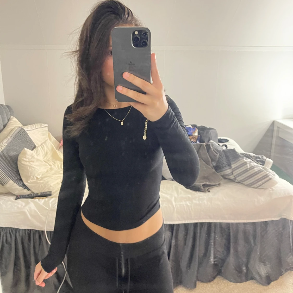 super söt långärmad med öppen rygg