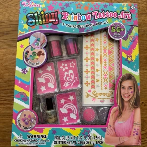 Rainbow tattoo kit ny - Oöppnat sett för barn att göra egna tatueringar