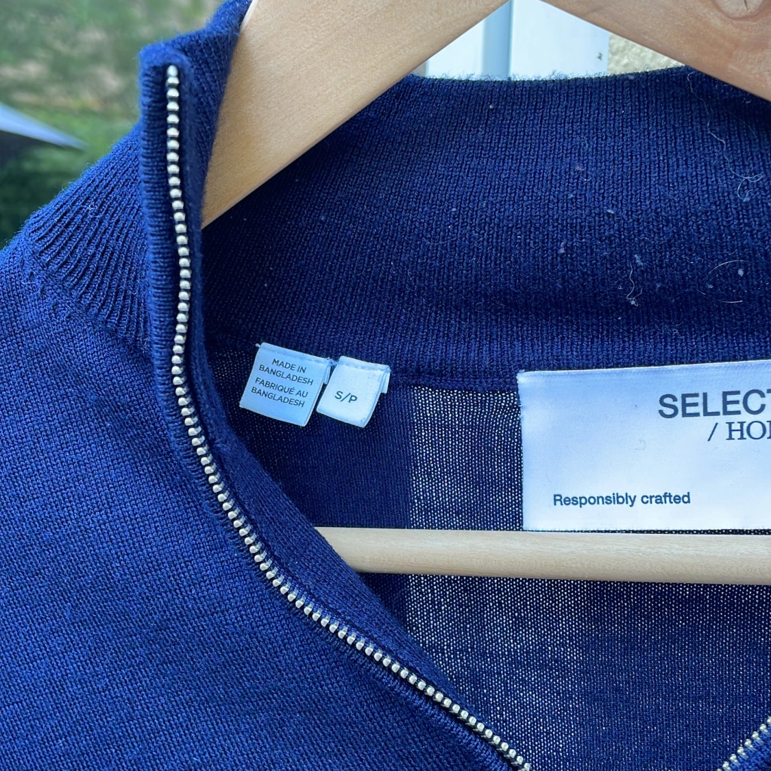 Marinblå half zip  - 91