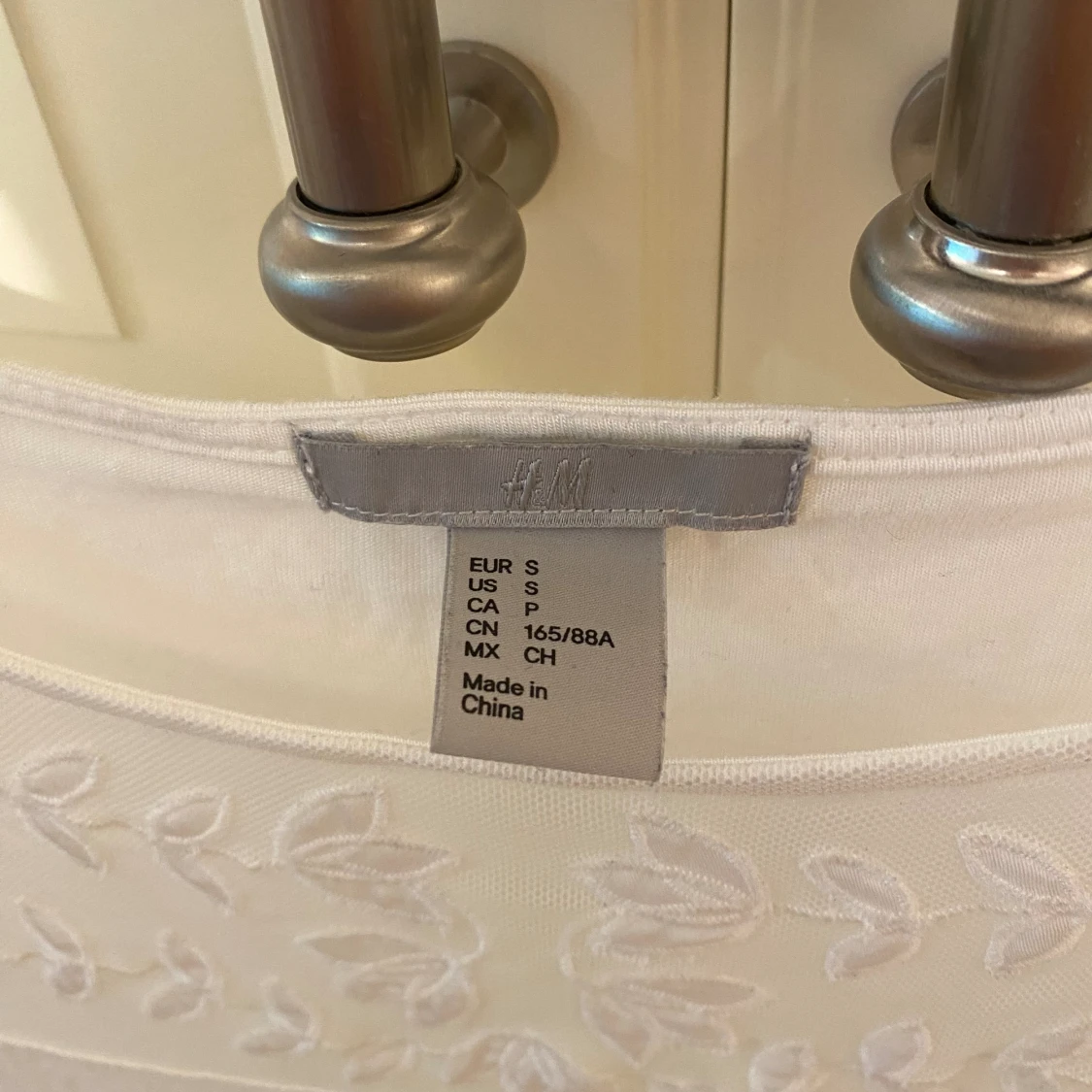 Vit spetts t-shirt - 90