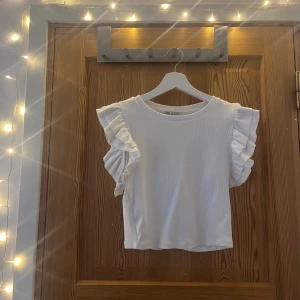 Topp med volanger från Zara - Säljer denna populära topp från Zara, använd enstaka gånger 💕