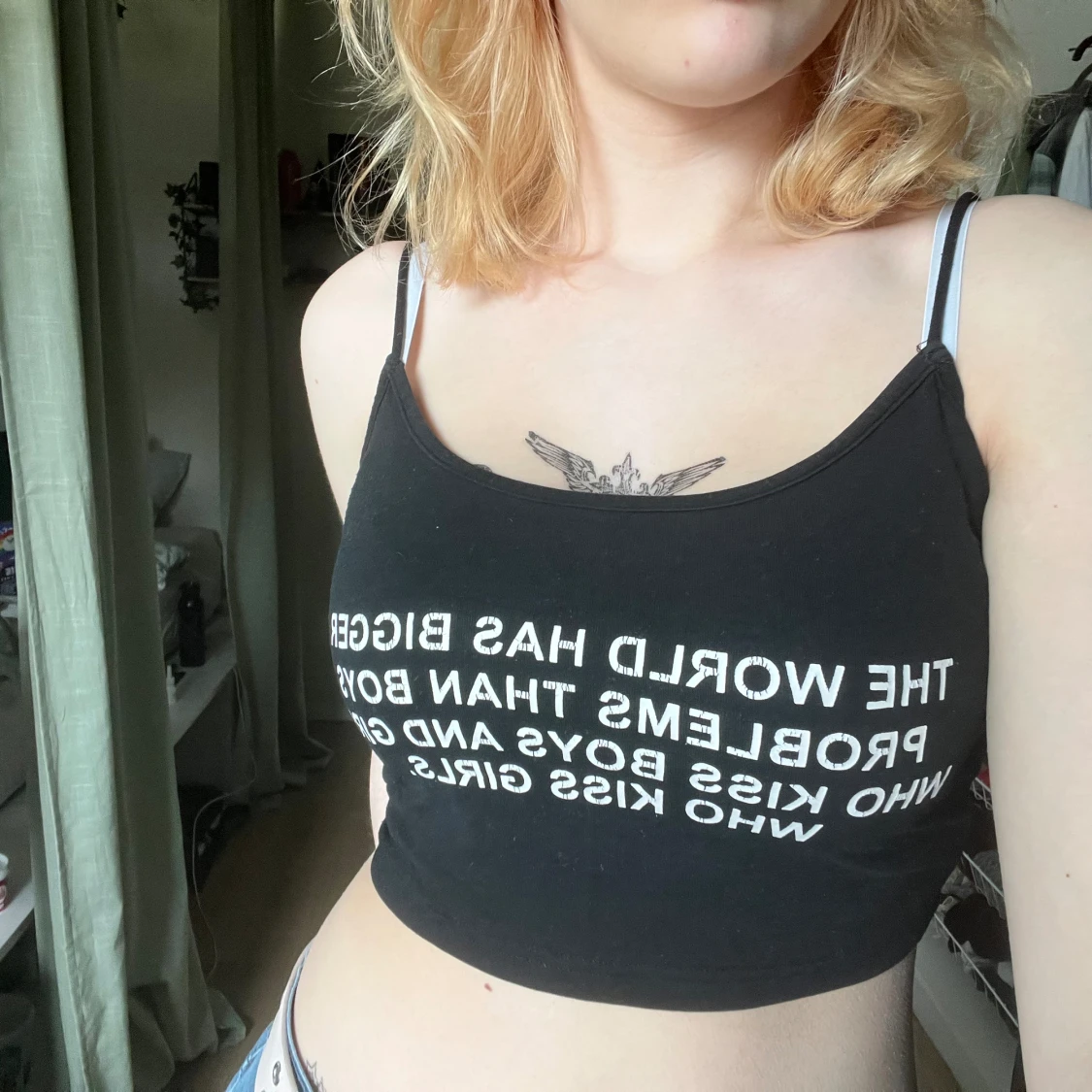 Gullig tröja med tryck!💞 - 90