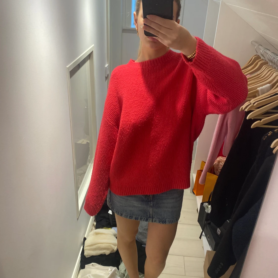 Stickad tröja🩷❤️