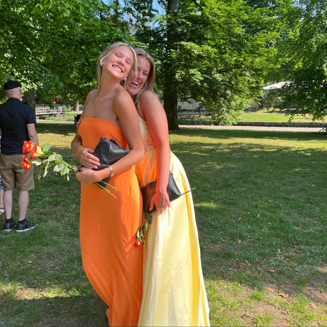 Orange långklänning  - 90