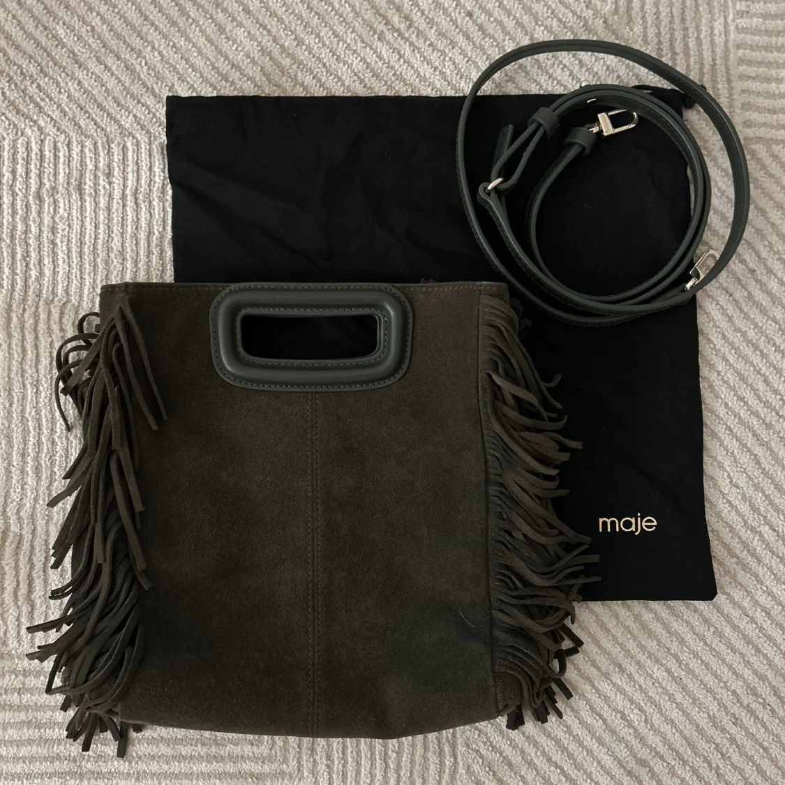 Maje väska, grön mocka  - 90