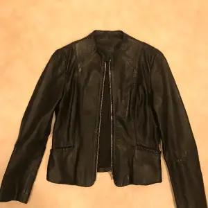 REAL leather, probably from Mango (tags cut), bought many years ago worn on height 176 cm you can pick it up in Stockholm  