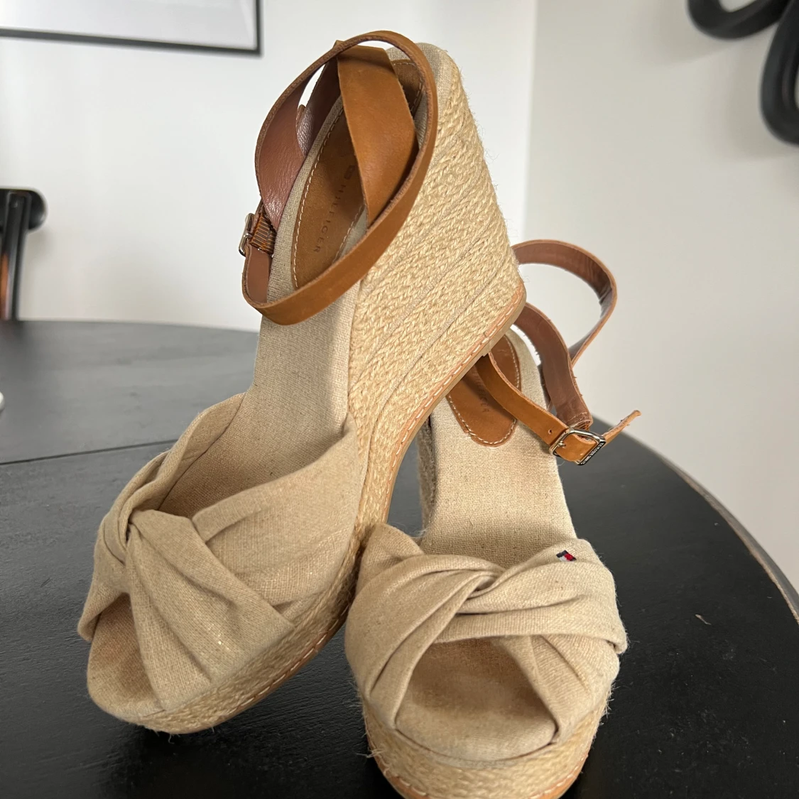 Tommy Hilfiger espadrillos i linne