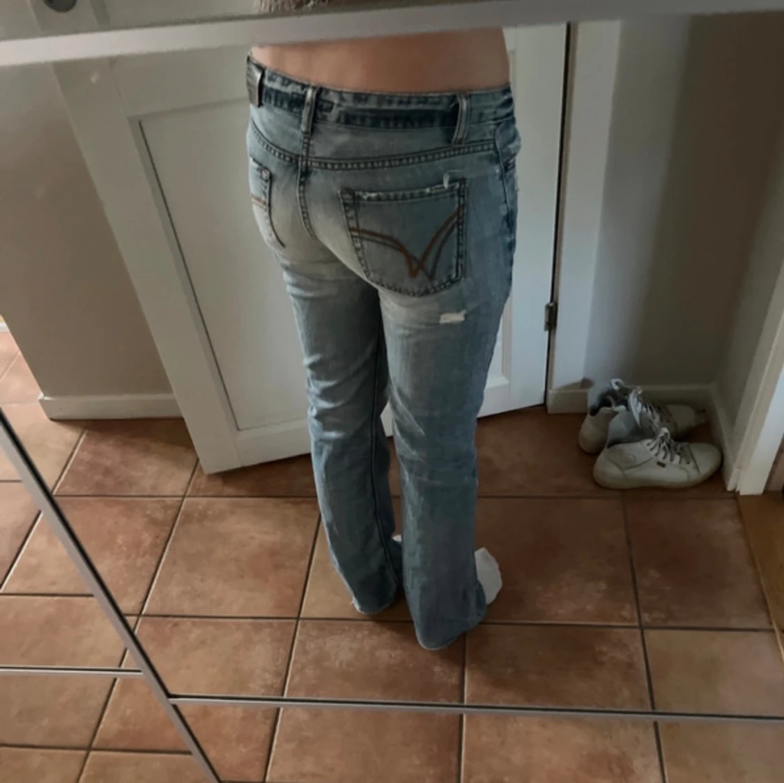 Lågmidjade bootcut jeans 