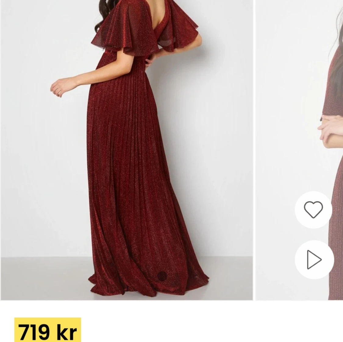 Dramatisk glittrig långklänning Goddiva/ Bubbleroom - 93