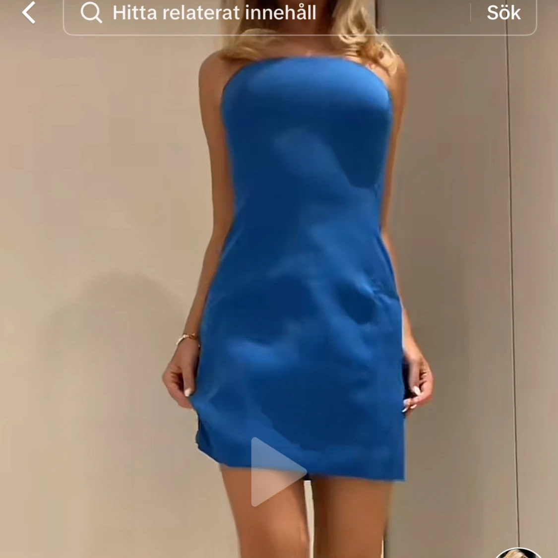 Blå tubklänning - 92