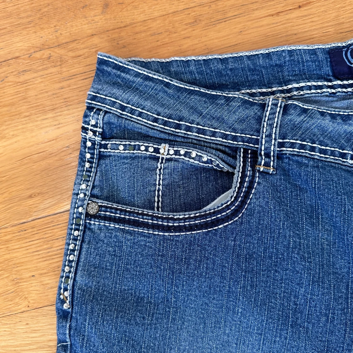 Utsvängda jeans lågmidjade  - 90