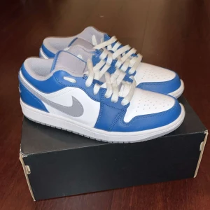 Jordan 1  True Blue/Cement  - Säljer ett par Jordan 1 Lows | Använda typ 3 gånger | Storlek Eu 41 och Us 8 | Skriv om frågor!