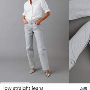 Säljer ett par gråa jeans ifrån Gina Tricot, strl 38 och i fint skick💕säljer för att dom är för stora, använd gärna köp nu!