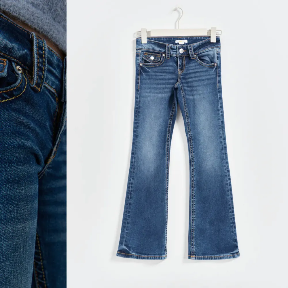 Jag har använt 1 gång sen blev de för små😭💕❤️. Jeans & Byxor.
