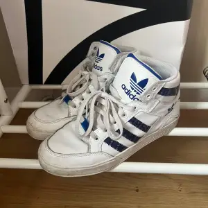 Blåa adidas skor. De är cirka 2 år gamla och köpta för 800 kr💖de är inte trasiga nånstans men lite smutsiga längst fram på skon. 