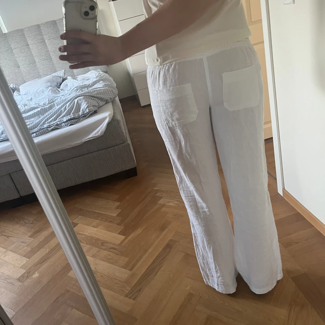 Vita Roxy linnebyxor  - 91