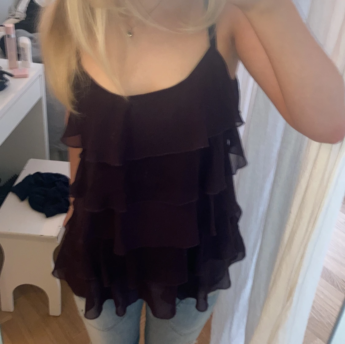 Lila volangtopp - 90