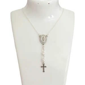 Silver kors halsband  - Sterling silver kedja 60cm (stämpel finns på halsbandet) 