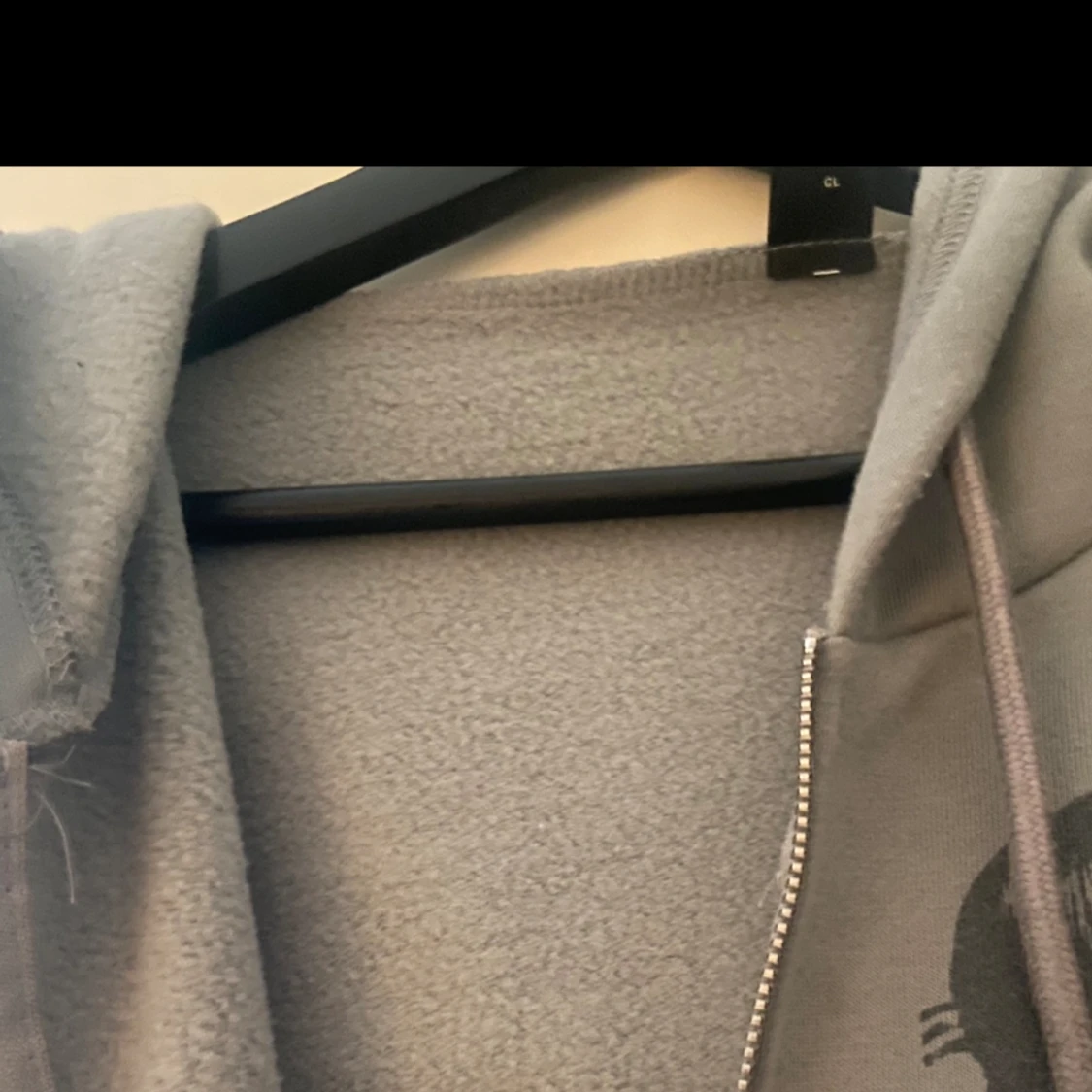 Grå zip up hoodie  - 90