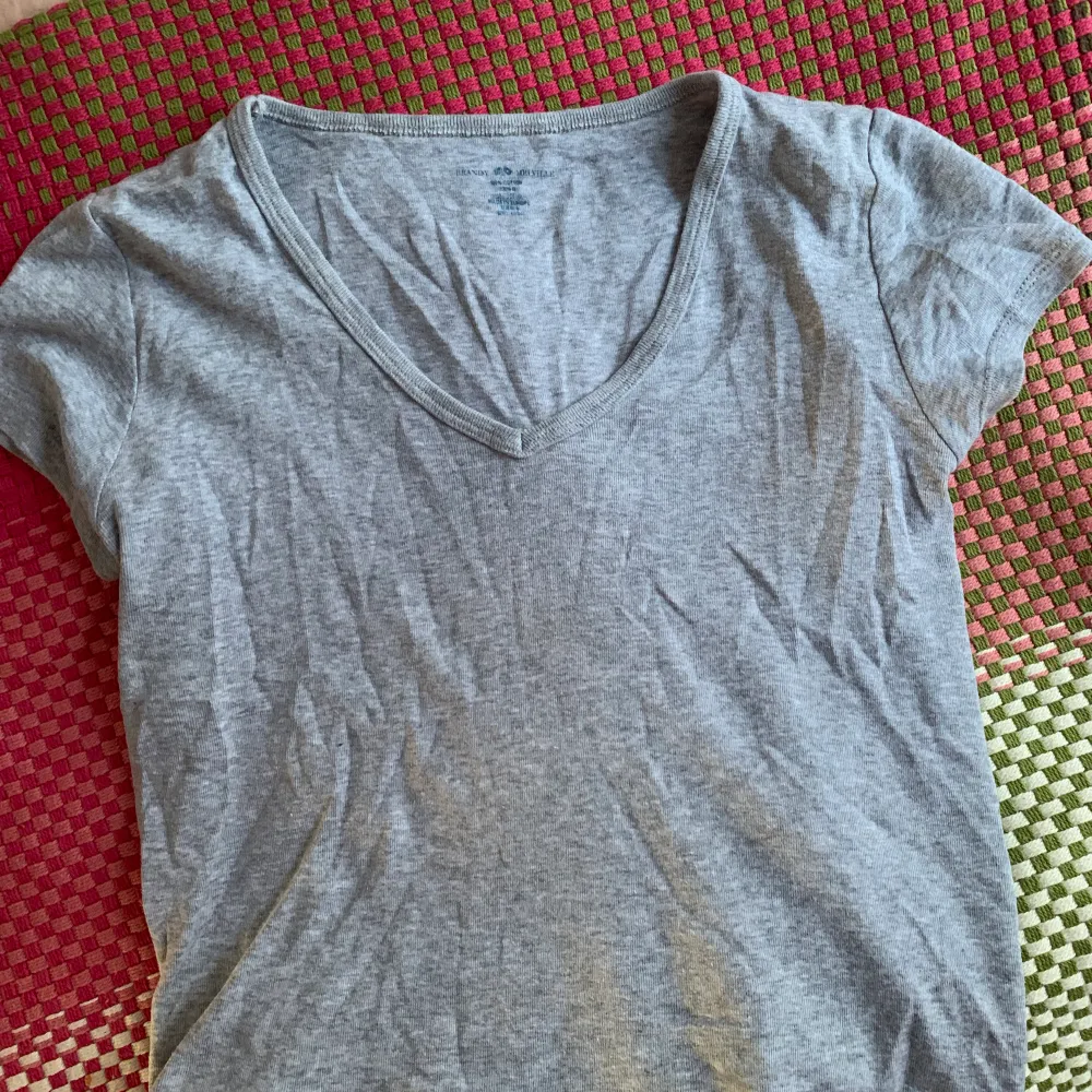 T-shirt från Brandy Melville, knappt använd. Lite skrynklig på bilden men jag tvättar och stryker den såklart innan jag skickar den 😊. Pris kan diskuteras.. T-shirts.