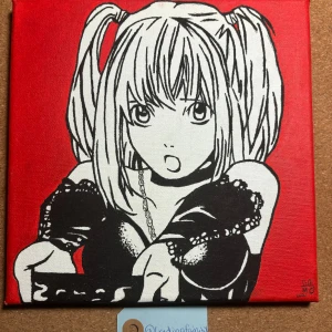 misa amane tavla - köpt för ca 2 år sedan, jag har inte gjort den (signatur på bild 2)  säljer eftersom att jag inte längre har plats för den 