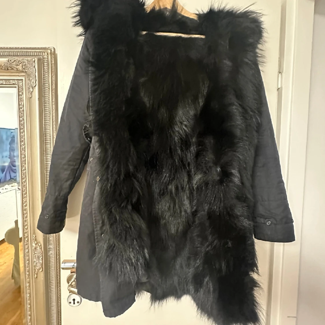 Äkta päls parka - 90