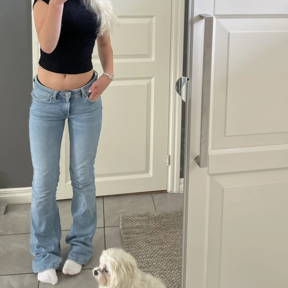 As snygga low waist jeans 