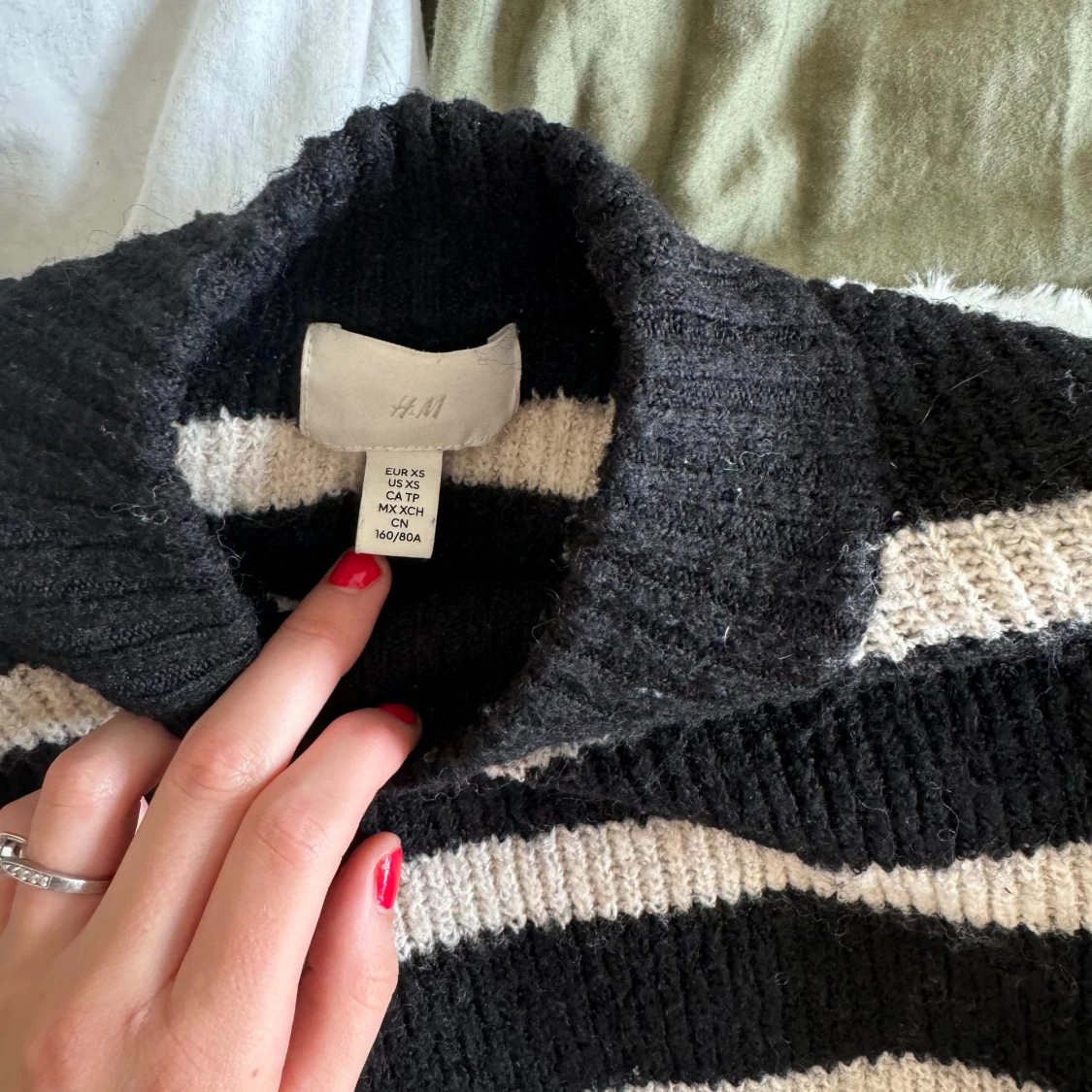 Stickad overzied tröja  - 90