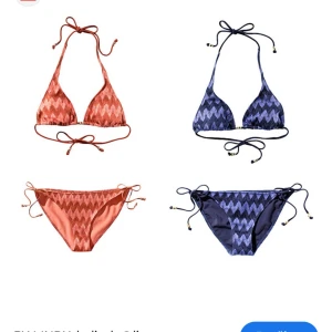 Bikini - Jättefin bikiniöverdel i lilla/svart