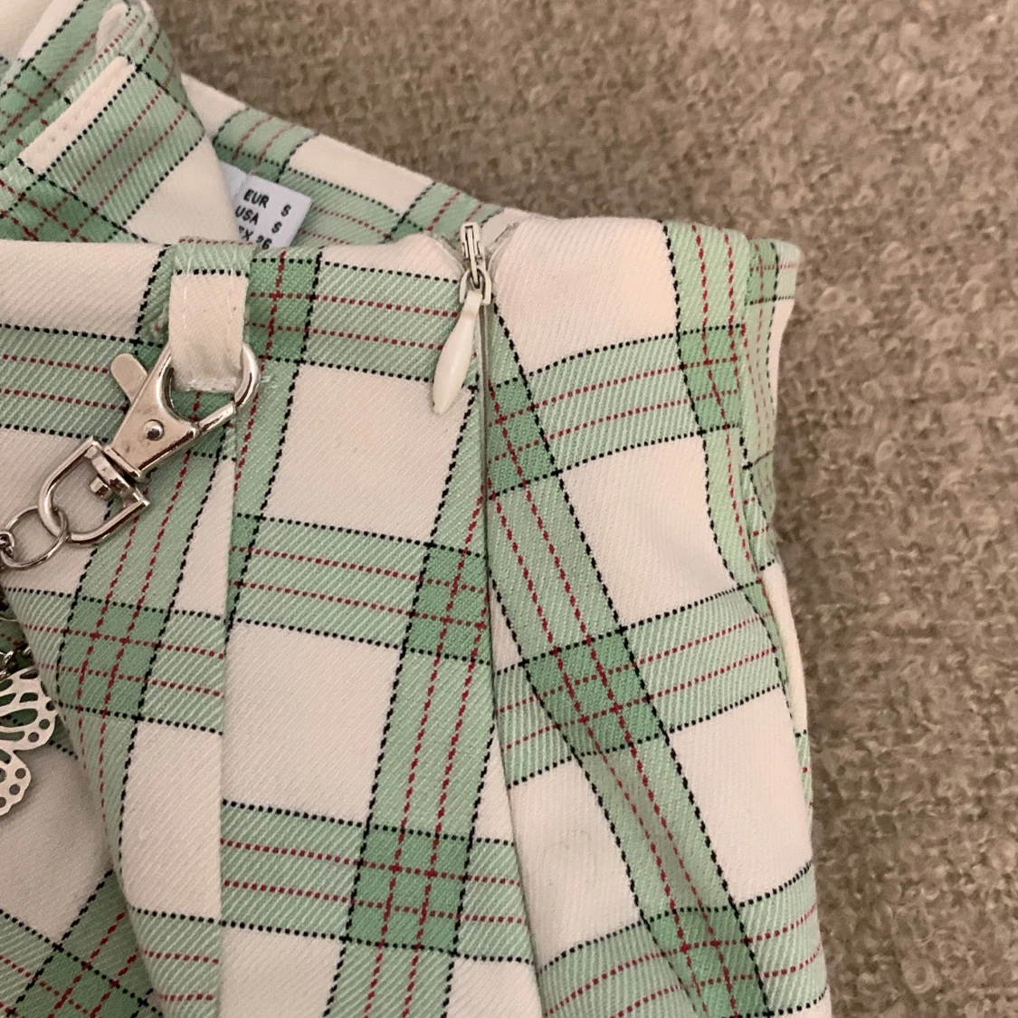 Grön och vit rutig kjol från Bershka - 93