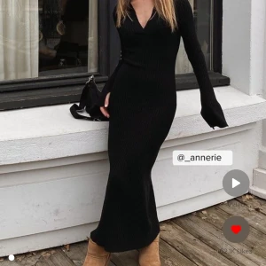 Svart stickad klänning - Helt ny klänning från na-kd i storlek M