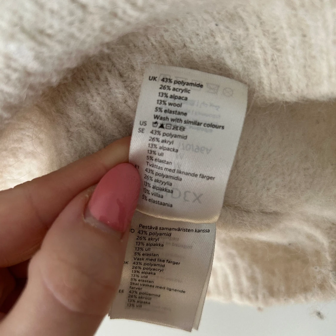 Stickad top alpacka/ull - 91