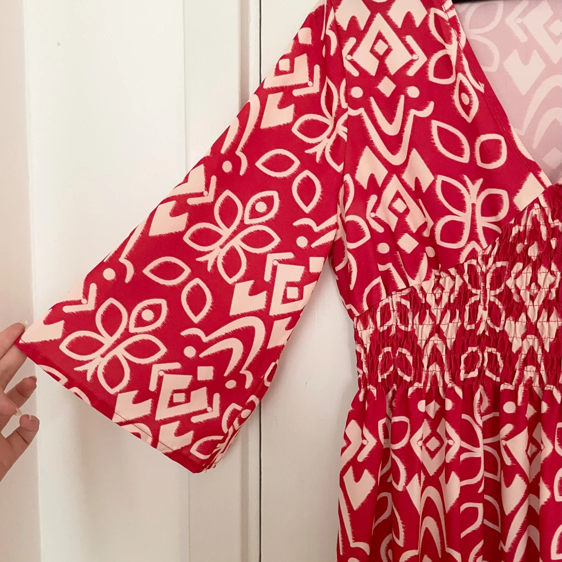 Maxiklänning med tulpanärm - 90