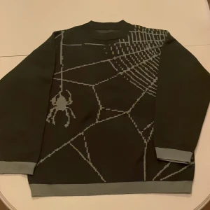 Grön Sweatshirt  - Storlek: M väldigt loose Grön sweatshirt med spindel tryck. Helt oanvänd väldigt skönt material. 