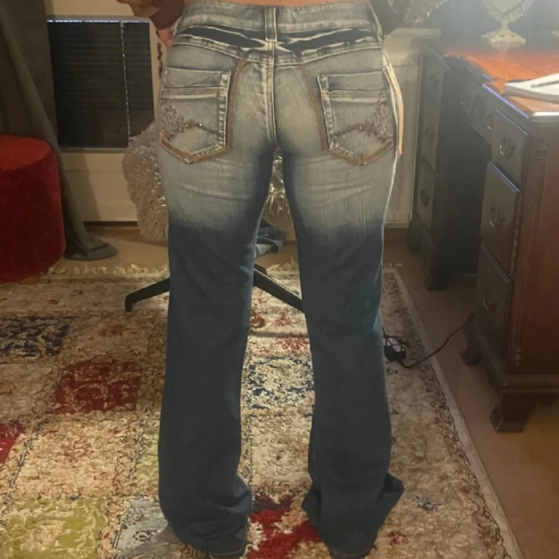 Lågmidjade bootcut jeans - 91