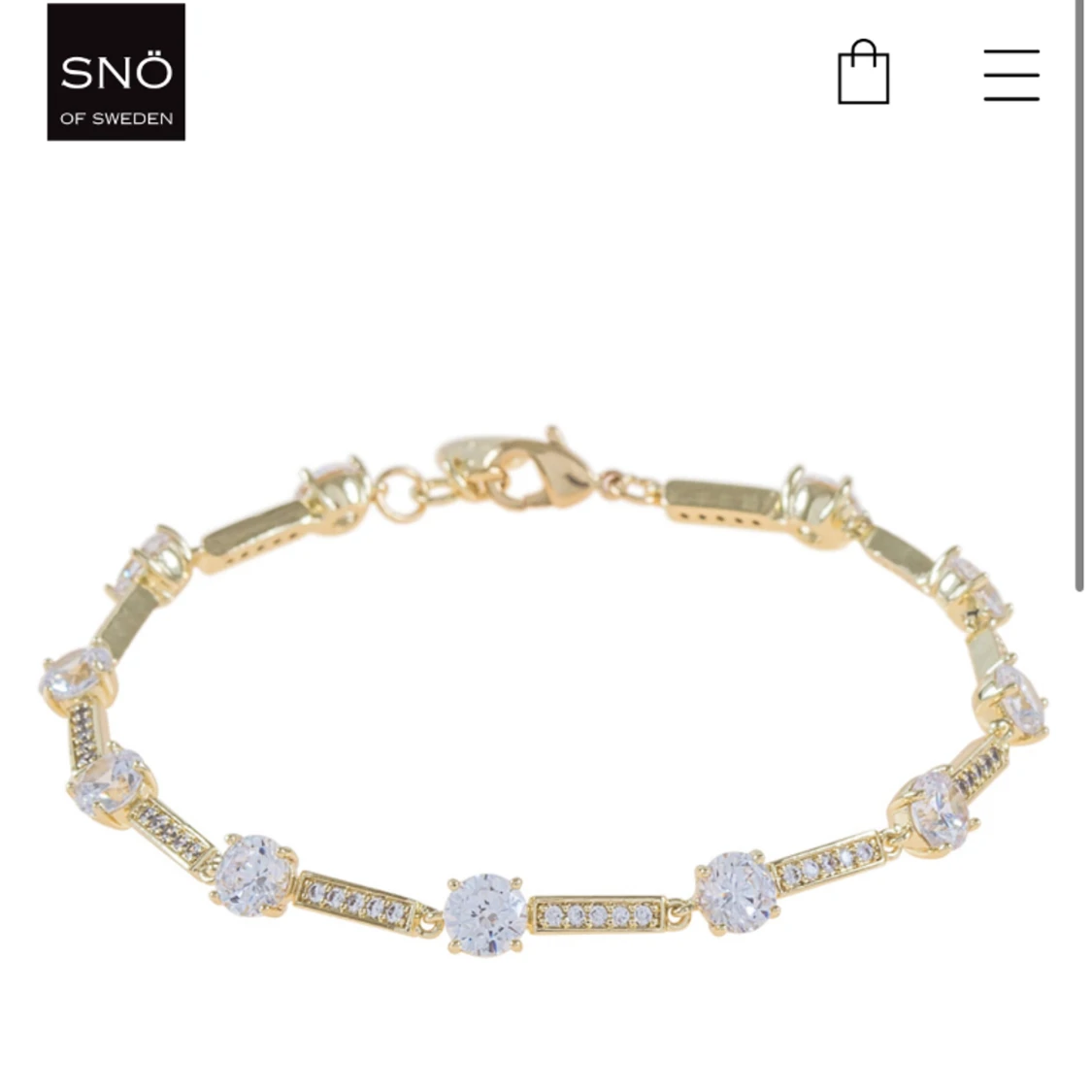 Chicago guldarmband med stenar