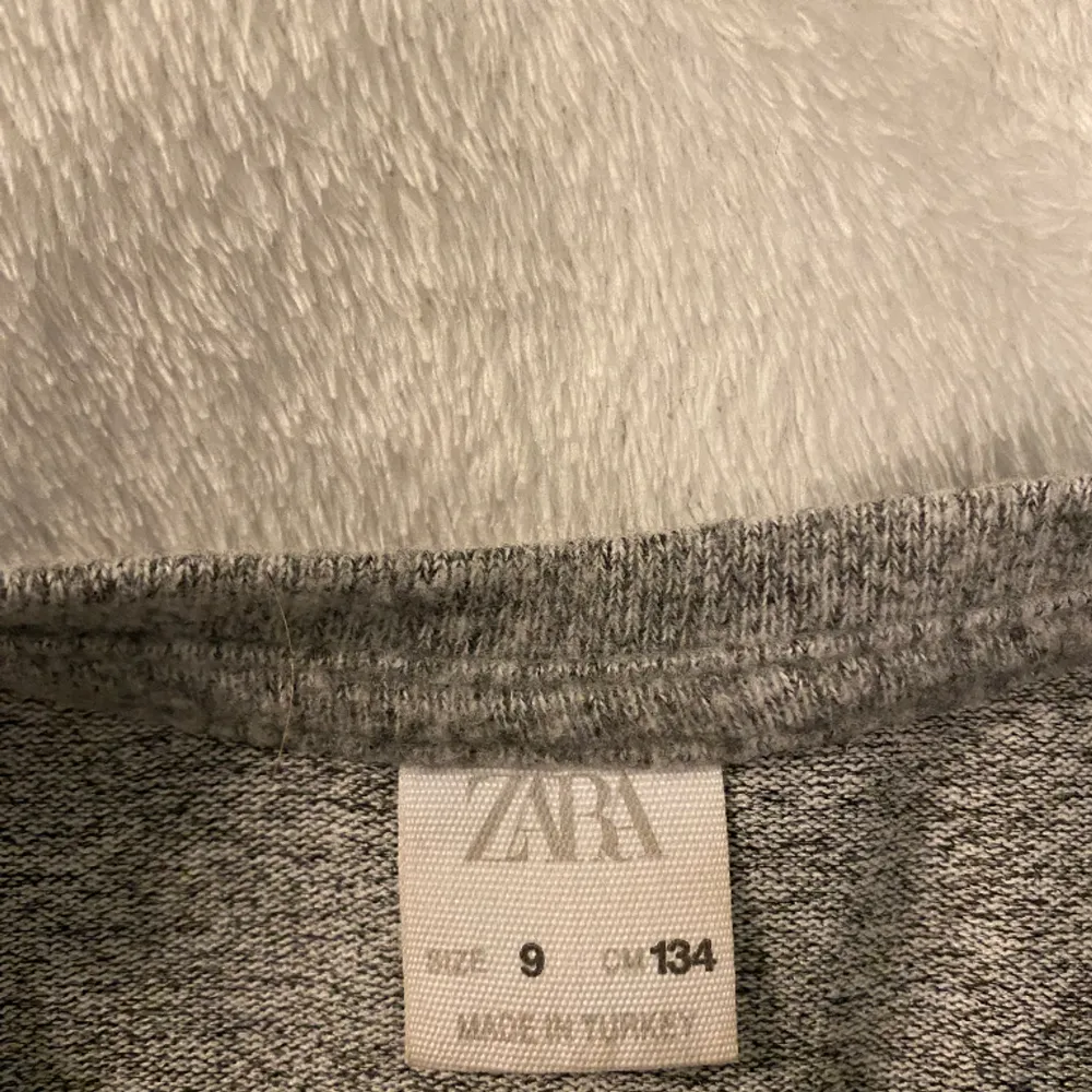 Säljer en grå glittrig tröja från Zara storlek 9-10. Tröjor & Koftor.