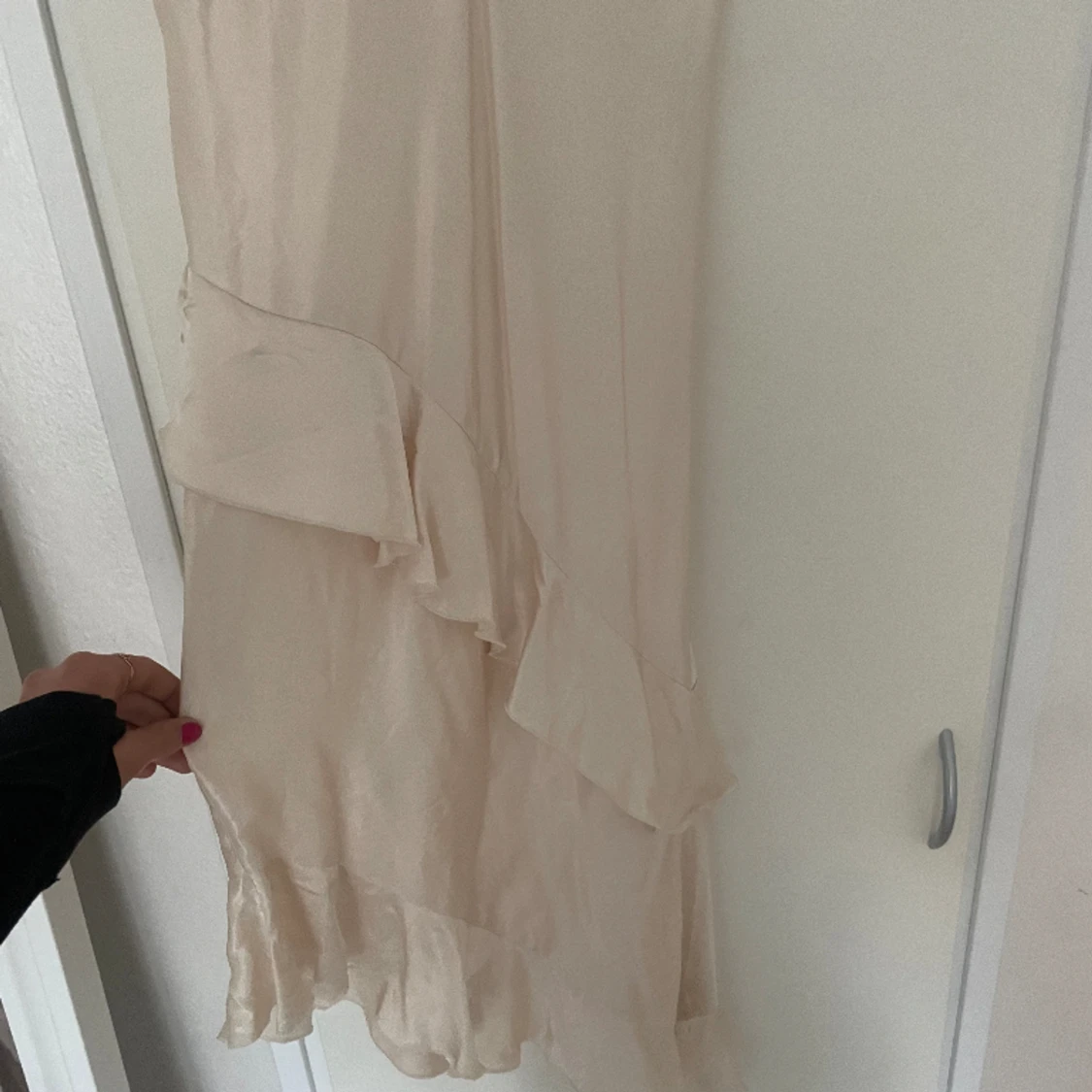 lång silkes klänning hm - 90