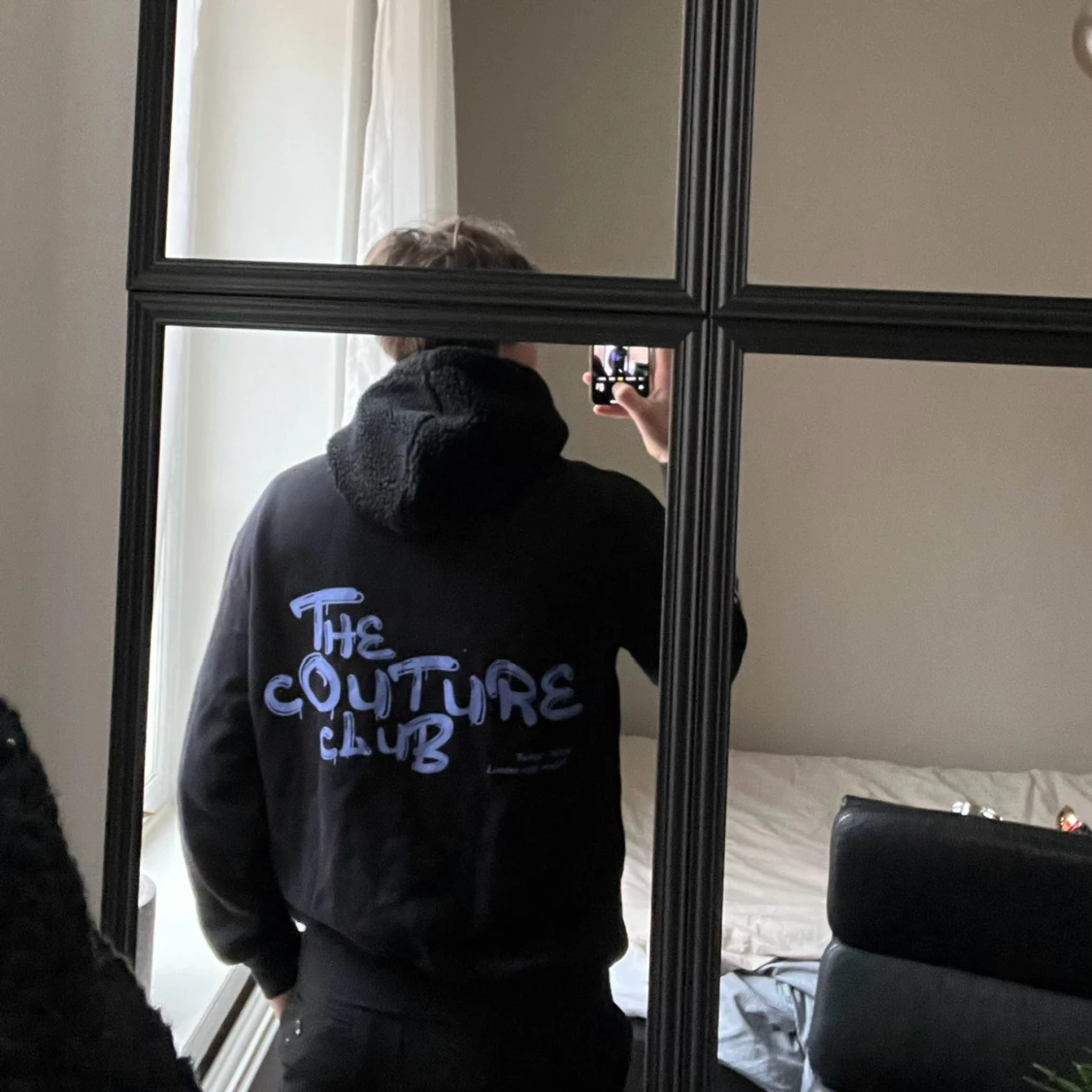 Hoodie med tryck - 90