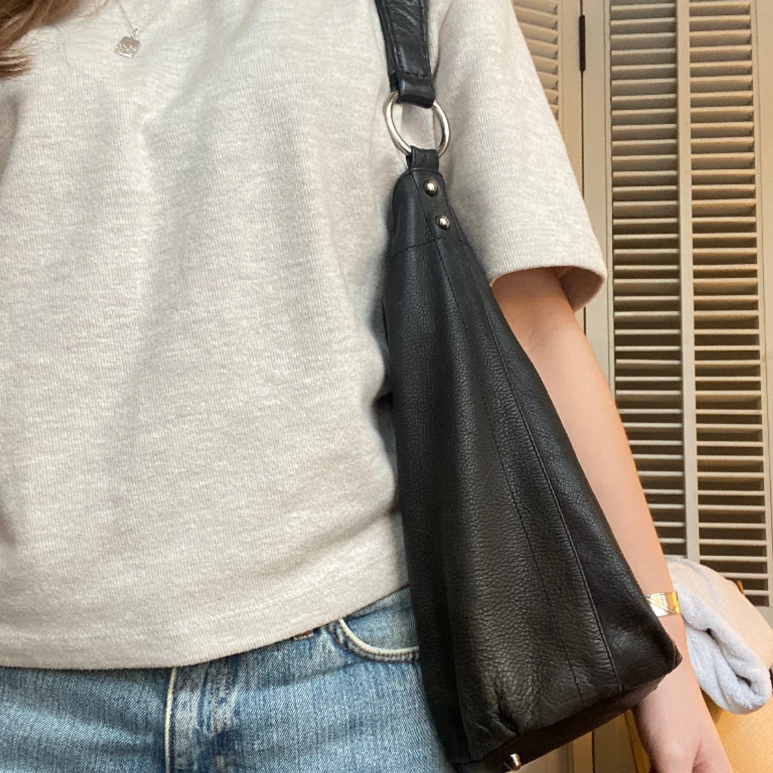 Perfekt slouchy läder väska  - 91