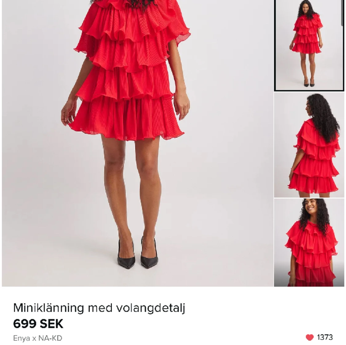 Röd klänning aldrig använd - 91