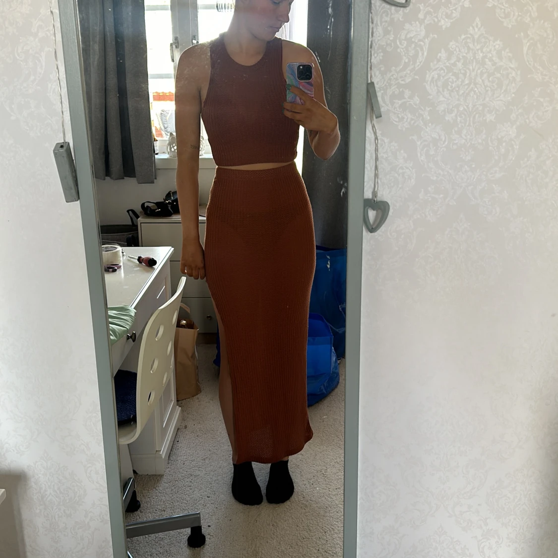 Brun långklänning från Shein