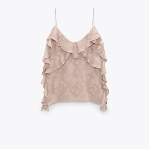 zara volang topp - storlek xs aldrig använd , såld för att den inte kom till användning