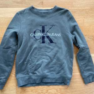 Säljer en snygg och bekväm grå sweatshirt från Calvin Klein Jeans. Tröjan har en stor CK-logga på framsidan och är perfekt för vardag. Den är i bra skick och supermjuk på insidan. Passar perfekt till höst och vinter!❣️