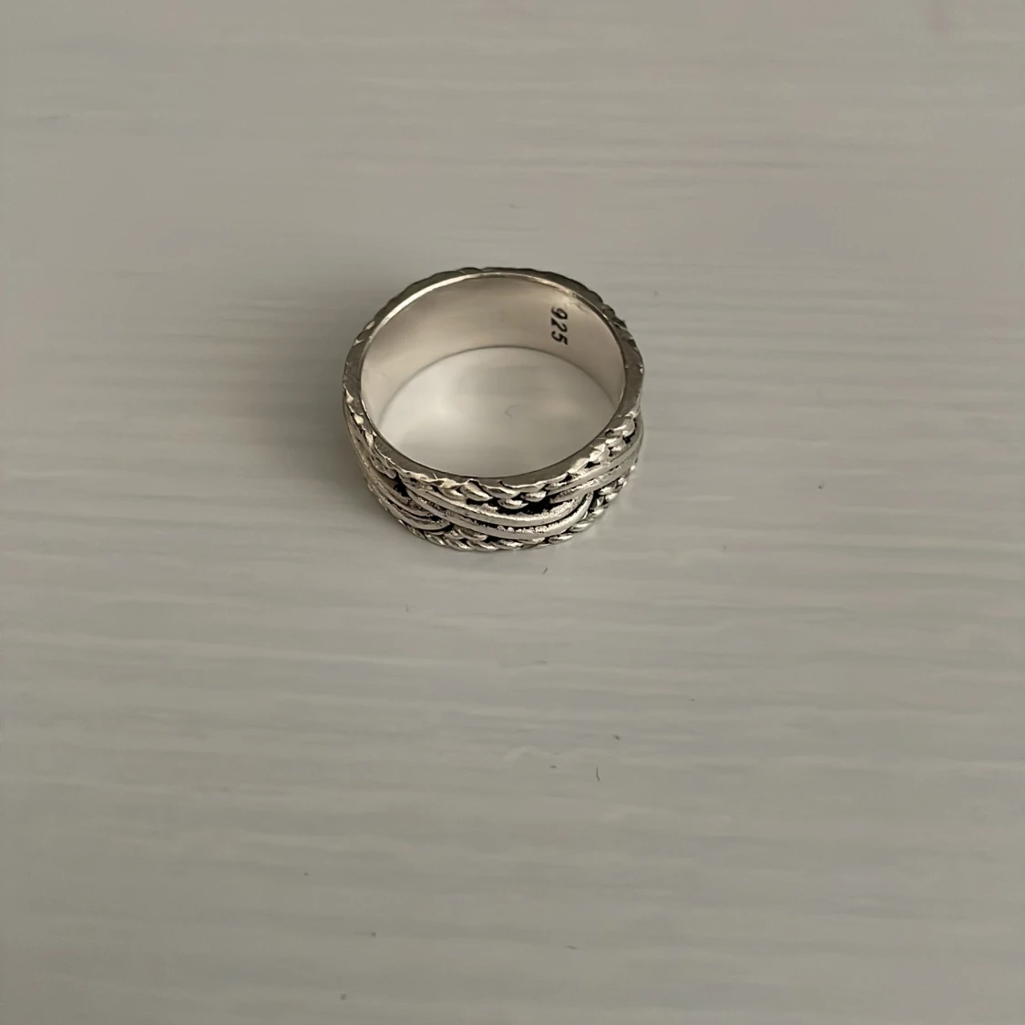 Silverring med flätat mönster - 91