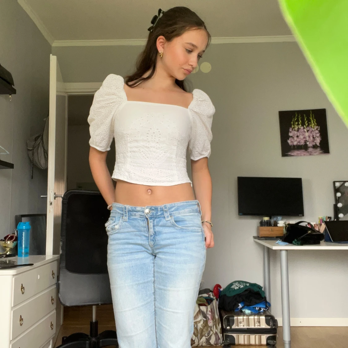 Topp med puffärmar!