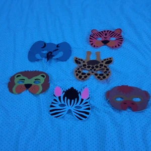 Maskerad masker - Olika djur gris,zebra,lejon,tiger,elefant och giraff🦒🐖🐅🦓🦁